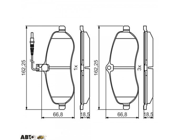Тормозные колодки Bosch 0 986 495 460, цена: 3 100 грн.
