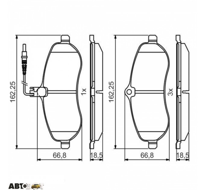 Гальмівні колодки Bosch 0 986 495 460, ціна: 1 688 грн.