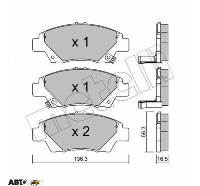 Тормозные колодки METELLI 22-0865-0, цена: 1 204 грн.