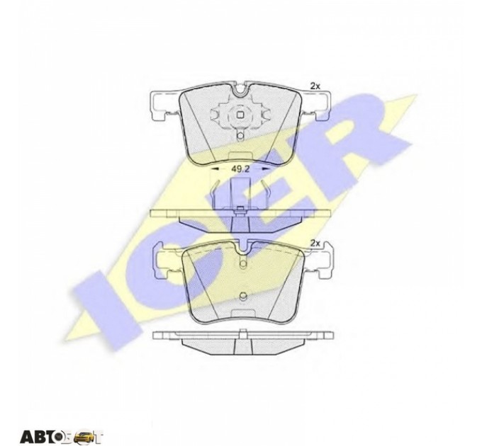 Гальмівні колодки ICER 182020, ціна: 2 461 грн.