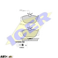 Тормозные колодки ICER 141046700