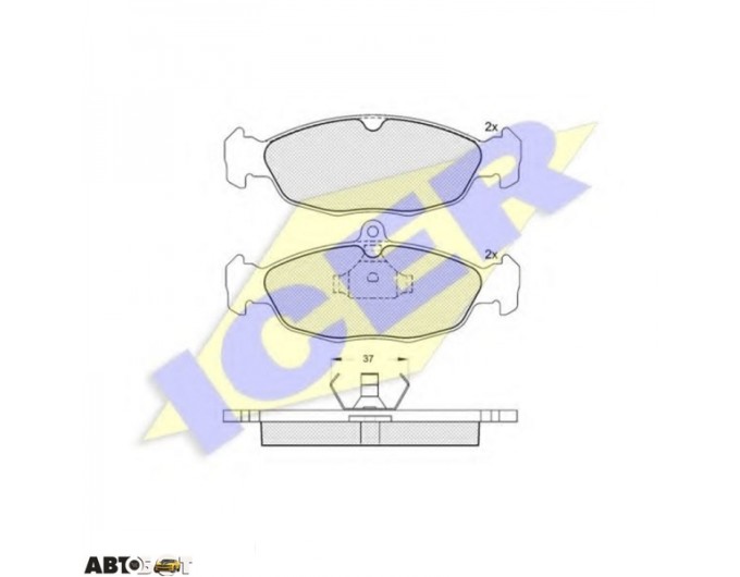 Гальмівні колодки ICER 180858, ціна: 1 367 грн.