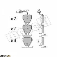 Тормозные колодки METELLI 22-0774-1