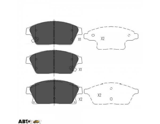 Тормозные колодки KAVO PARTS KBP-1014, цена: 2 024 грн.