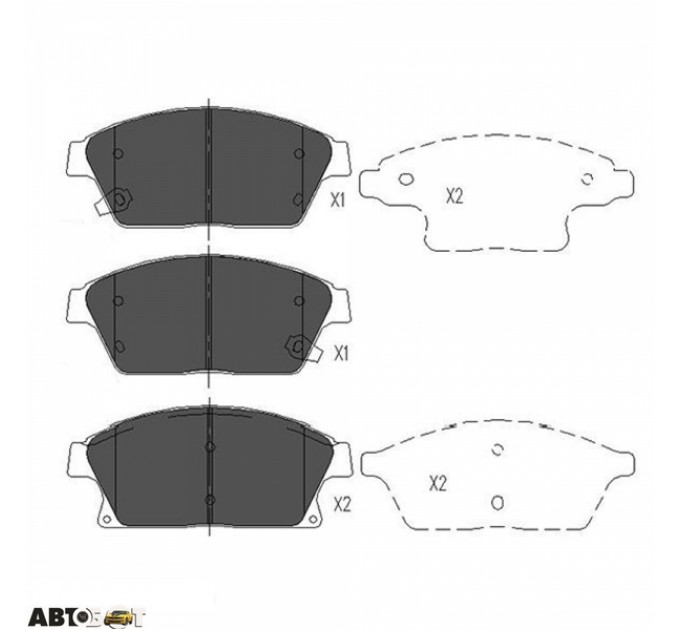 Гальмівні колодки KAVO PARTS KBP-1014, ціна: 1 102 грн.