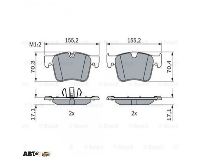 Тормозные колодки Bosch 0 986 424 860, цена: 4 264 грн.