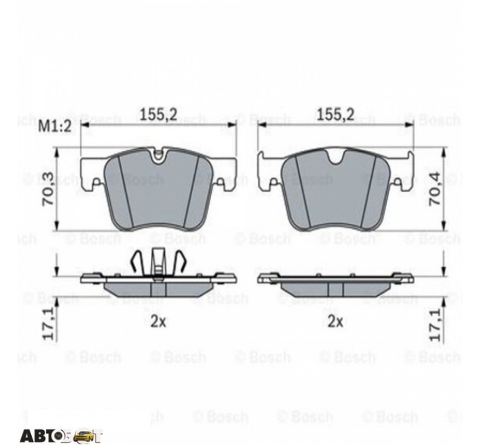 Гальмівні колодки Bosch 0 986 424 860, ціна: 2 322 грн.