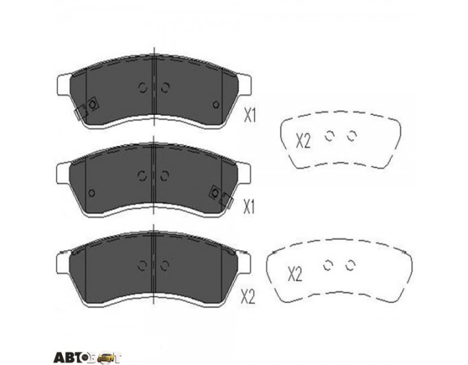 Гальмівні колодки KAVO PARTS KBP-1012, ціна: 1 380 грн.