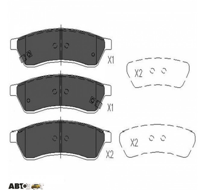 Гальмівні колодки KAVO PARTS KBP-1012, ціна: 759 грн.