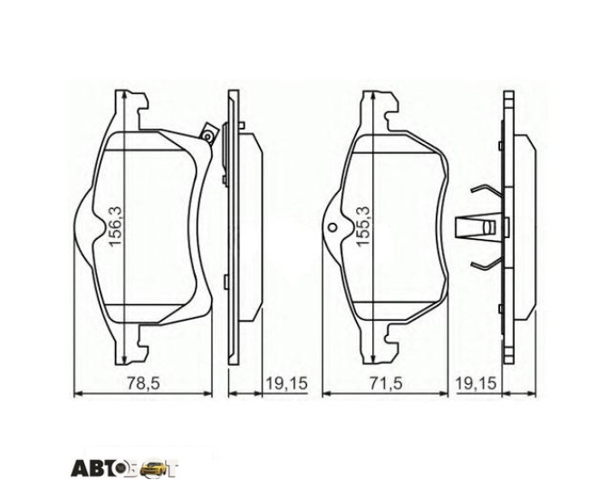 Тормозные колодки Bosch 0986424457, цена: 2 689 грн.