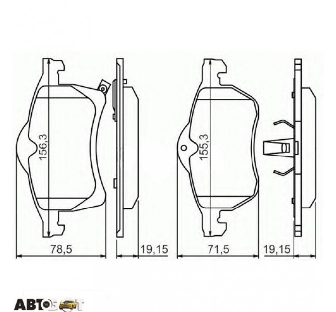 Гальмівні колодки Bosch 0986424457, ціна: 1 464 грн.