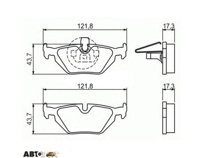 Тормозные колодки Bosch 0 986 424 484, цена: 2 310 грн.