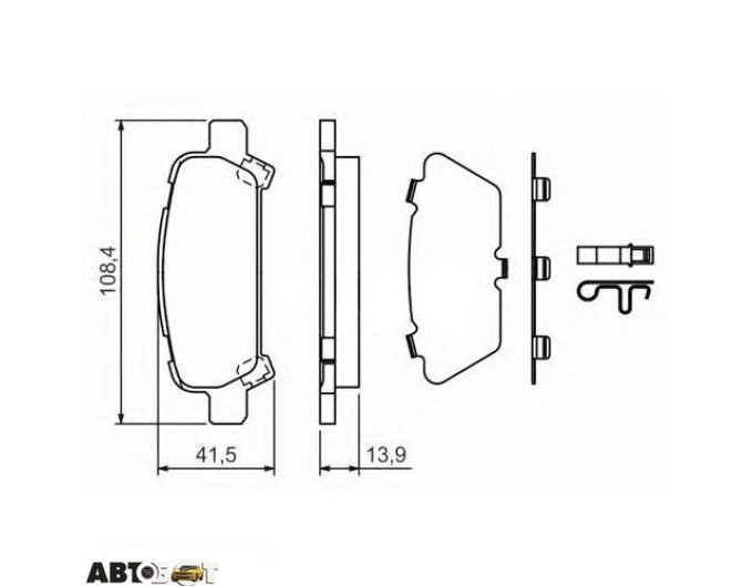 Тормозные колодки Bosch 0986424650, цена: 1 427 грн.