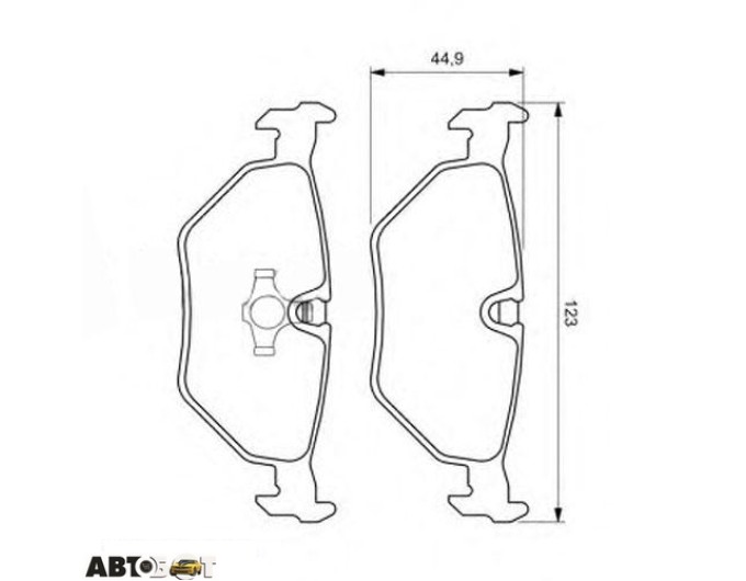 Тормозные колодки Bosch 0986424667, цена: 2 085 грн.