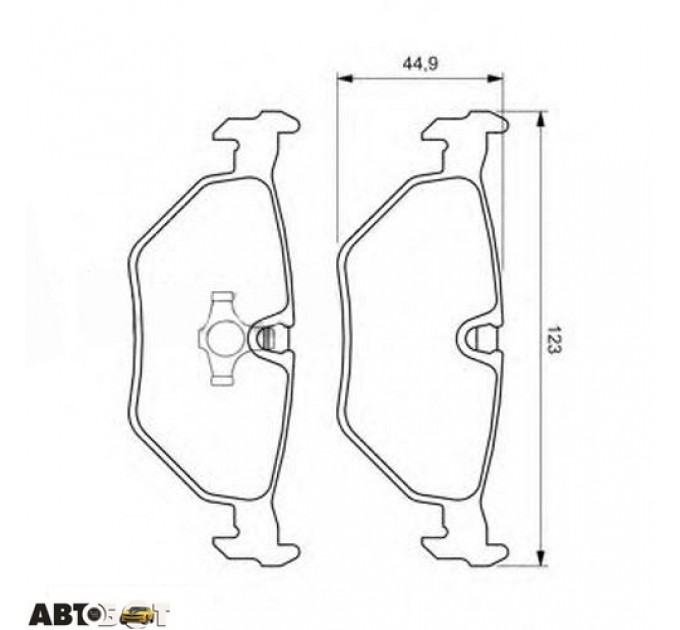 Гальмівні колодки Bosch 0986424667, ціна: 1 135 грн.