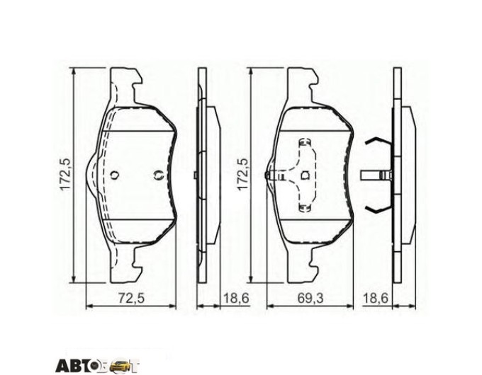 Тормозные колодки Bosch 0986424668, цена: 2 868 грн.