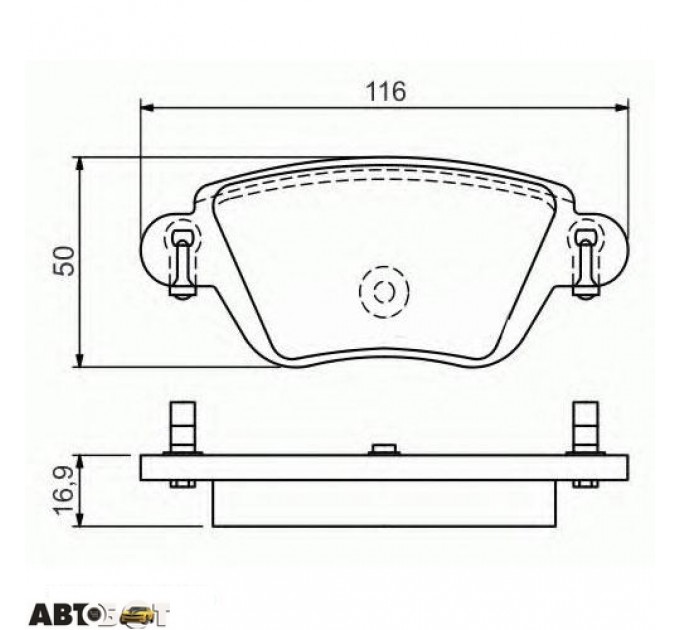 Тормозные колодки Bosch 0986424671, цена: 1 251 грн.