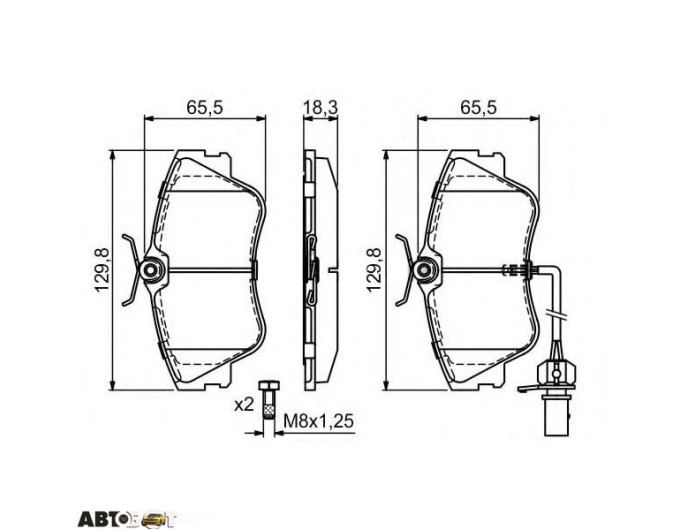 Тормозные колодки Bosch 0986424672, цена: 3 974 грн.