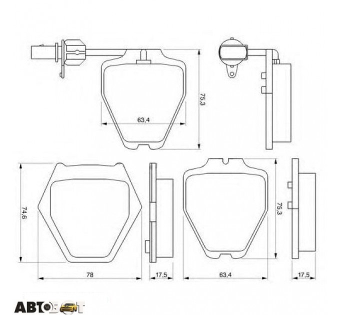 Тормозные колодки Bosch 0 986 424 690, цена: 2 227 грн.