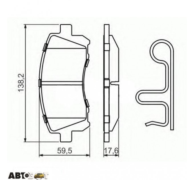 Гальмівні колодки Bosch 0986424700, ціна: 1 190 грн.