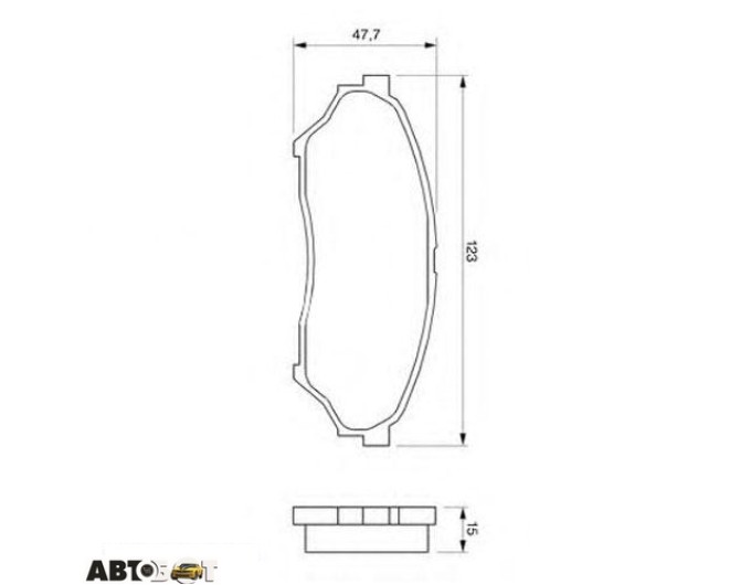 Тормозные колодки Bosch 0 986 424 713, цена: 1 690 грн.