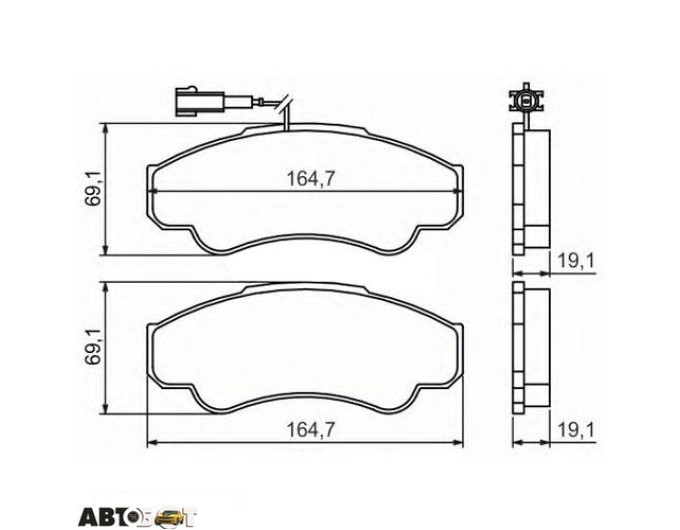 Тормозные колодки Bosch 0 986 424 769, цена: 3 258 грн.