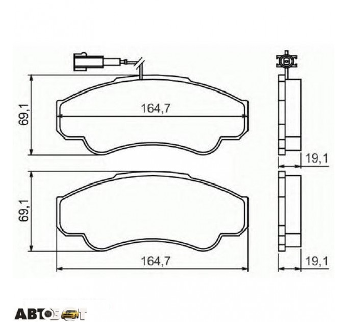 Гальмівні колодки Bosch 0 986 424 769, ціна: 1 774 грн.