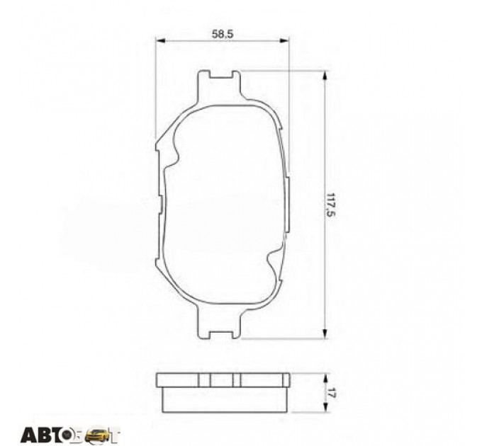 Гальмівні колодки Bosch 0 986 424 808, ціна: 1 083 грн.