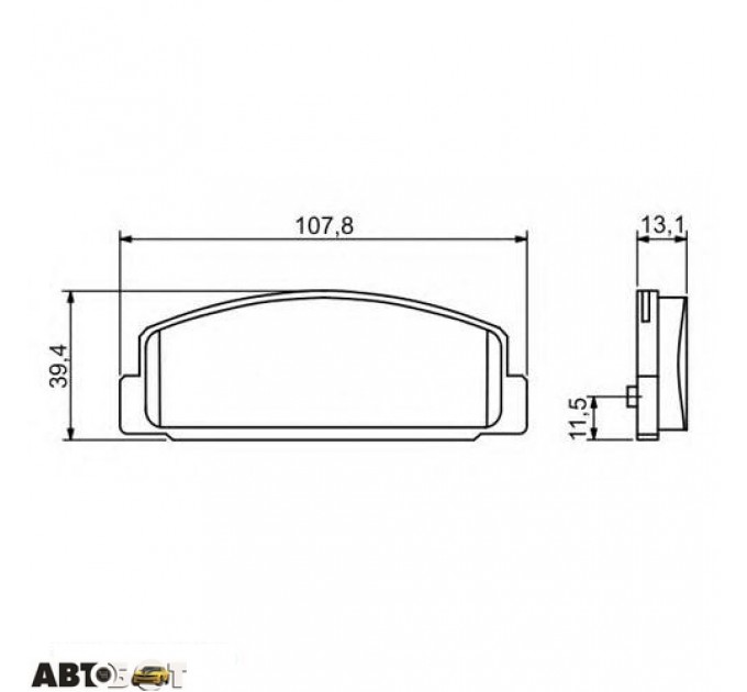 Гальмівні колодки Bosch 0 986 424 817, ціна: 1 184 грн.