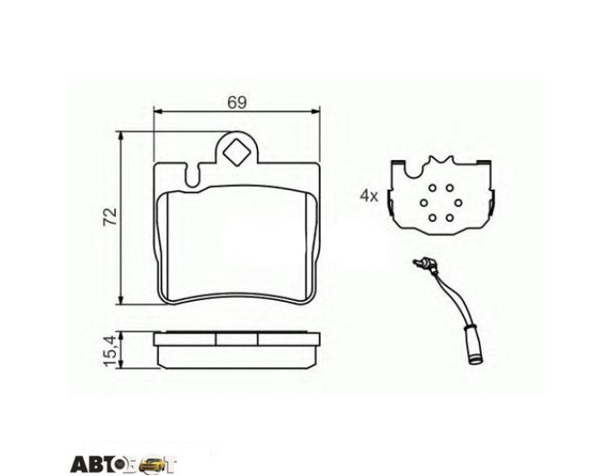 Тормозные колодки Bosch 0986424830, цена: 2 820 грн.