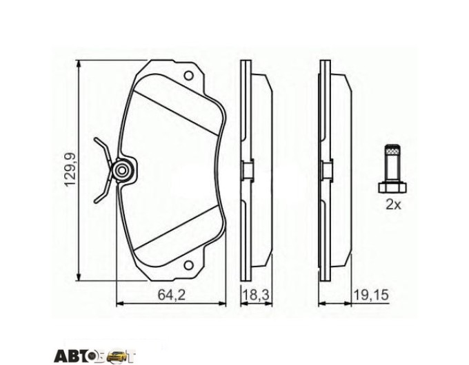 Тормозные колодки Bosch 0986460939, цена: 2 413 грн.