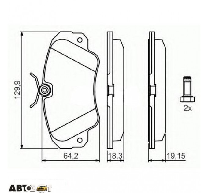 Тормозные колодки Bosch 0986460939, цена: 1 314 грн.