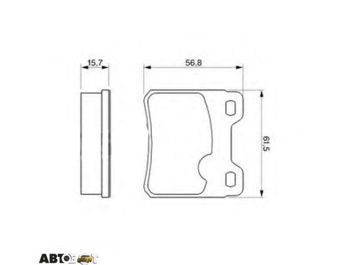 Тормозные колодки Bosch 0986460955, цена: 1 159 грн.