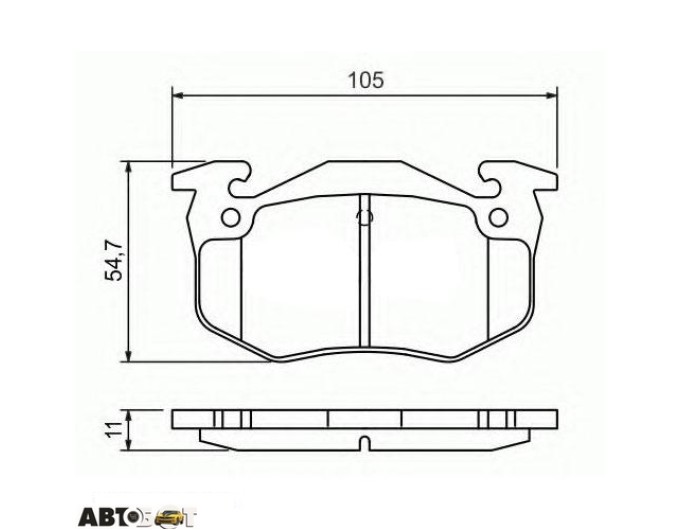 Тормозные колодки Bosch 0986460970, цена: 1 468 грн.