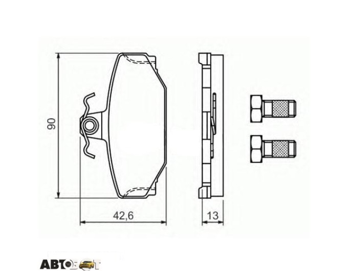 Тормозные колодки Bosch 0986460995, цена: 1 839 грн.