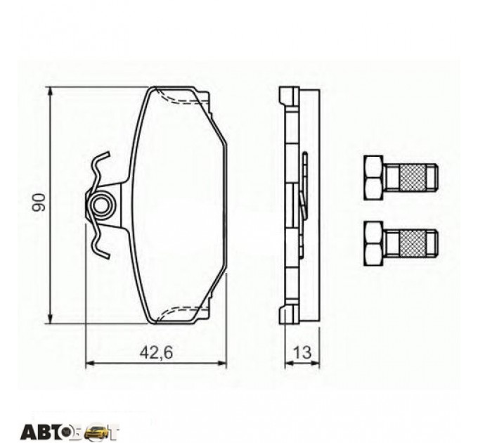 Тормозные колодки Bosch 0986460995, цена: 1 001 грн.