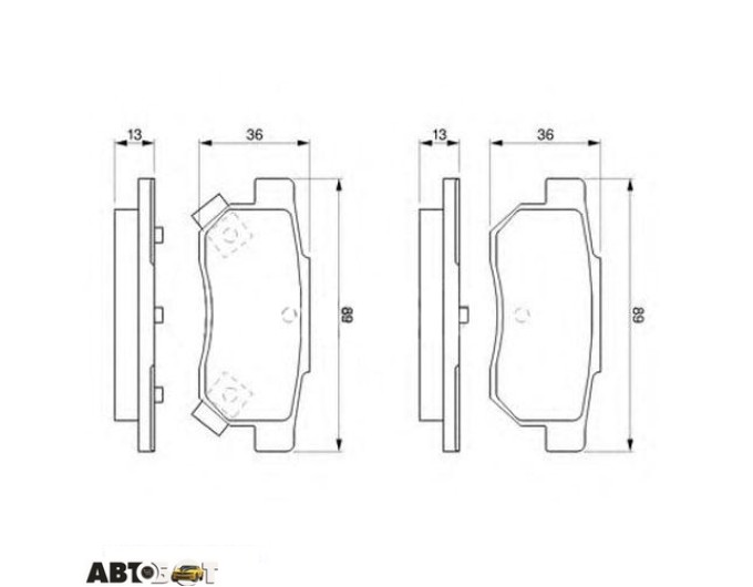 Тормозные колодки Bosch 0 986 461 131, цена: 1 350 грн.
