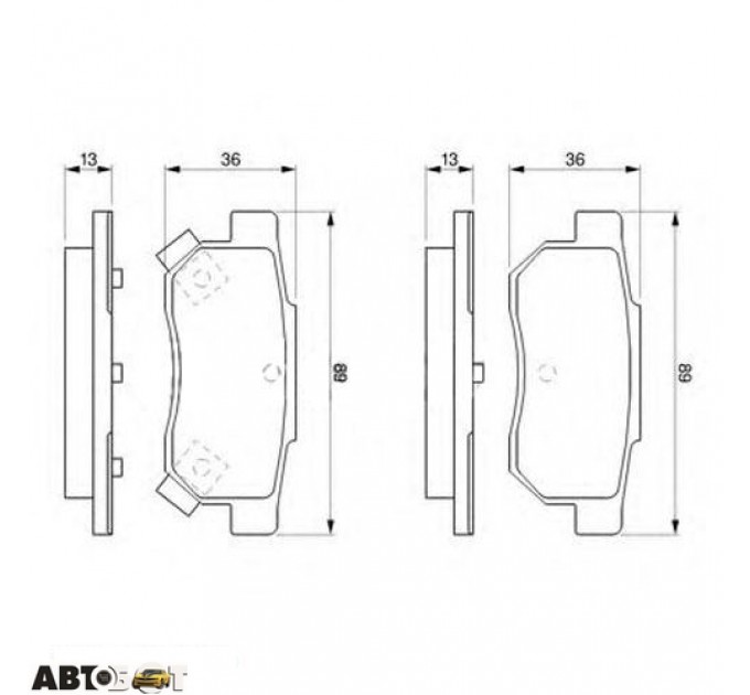 Тормозные колодки Bosch 0 986 461 131, цена: 735 грн.