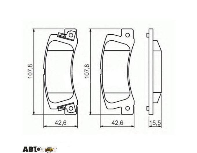 Тормозные колодки Bosch 0986461136, цена: 1 630 грн.