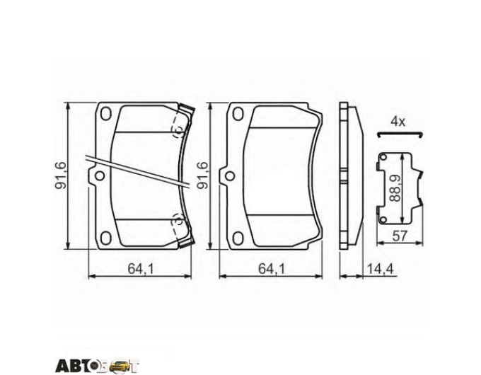Тормозные колодки Bosch 0986461141, цена: 1 736 грн.