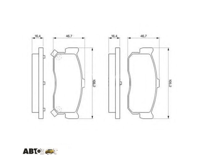Тормозные колодки Bosch 0986461144, цена: 1 393 грн.