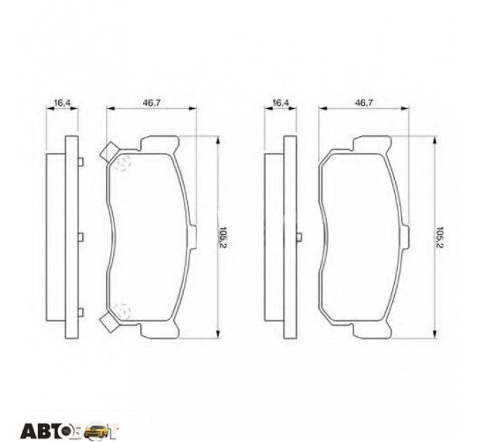 Гальмівні колодки Bosch 0986461144, ціна: 759 грн.