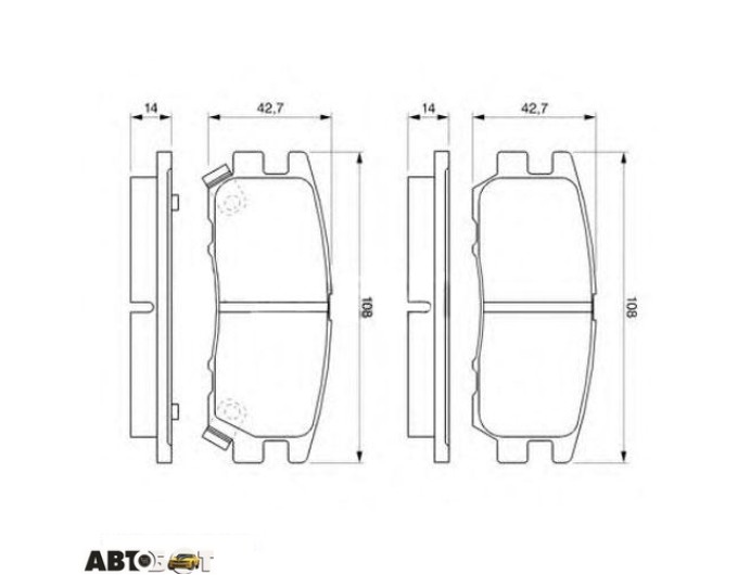 Тормозные колодки Bosch 0 986 461 768, цена: 1 858 грн.