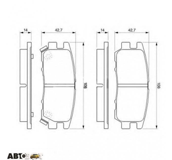 Тормозные колодки Bosch 0 986 461 768, цена: 1 012 грн.