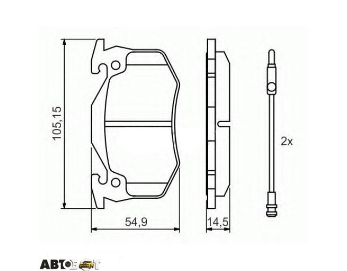 Тормозные колодки Bosch 0986466346, цена: 1 760 грн.