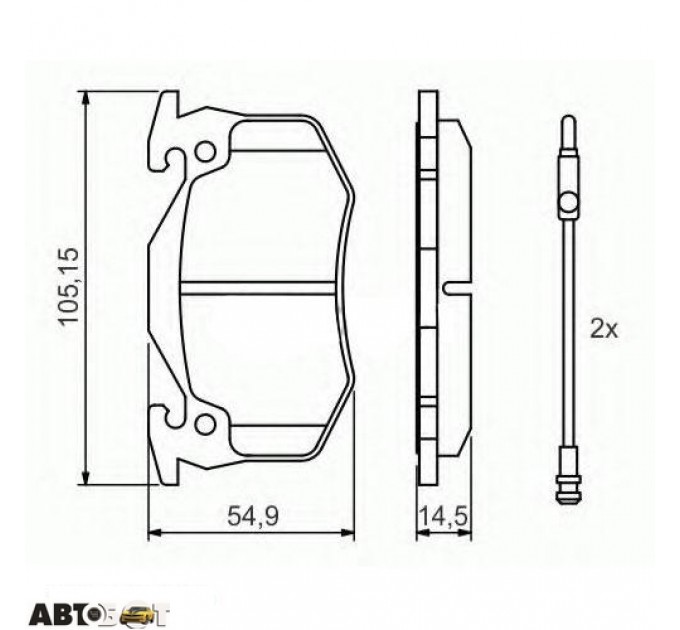 Гальмівні колодки Bosch 0986466346, ціна: 958 грн.