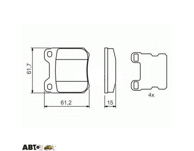 Тормозные колодки Bosch 0986490500, цена: 1 200 грн.
