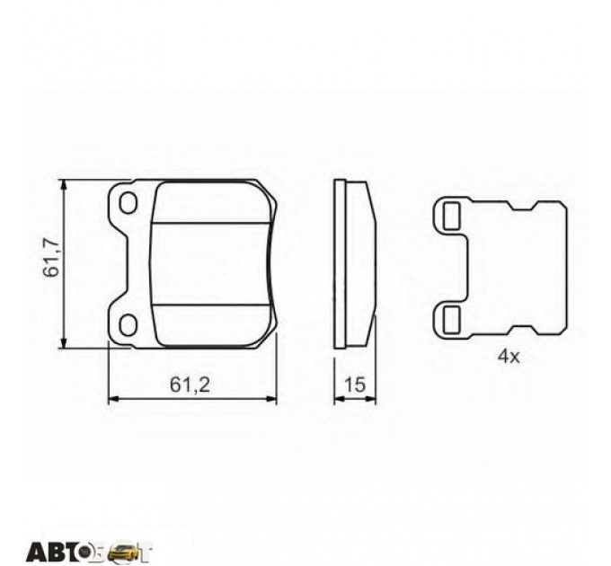 Гальмівні колодки Bosch 0986490500, ціна: 653 грн.