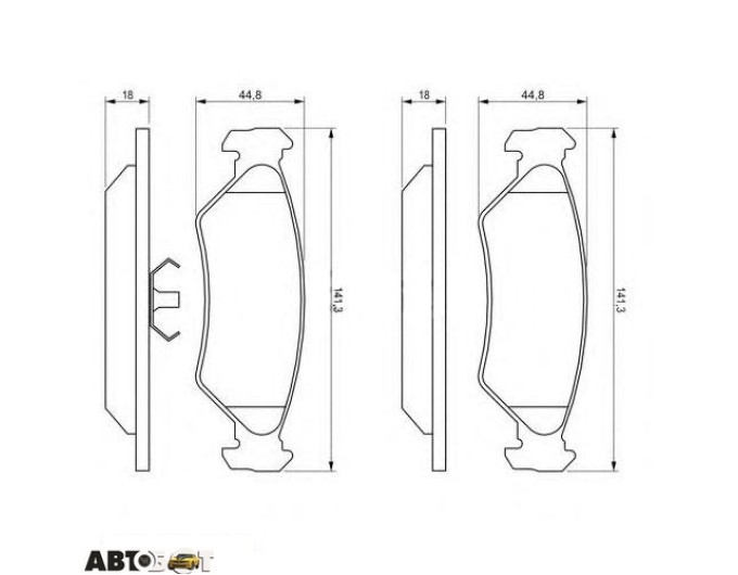 Тормозные колодки Bosch 0986492020, цена: 1 494 грн.