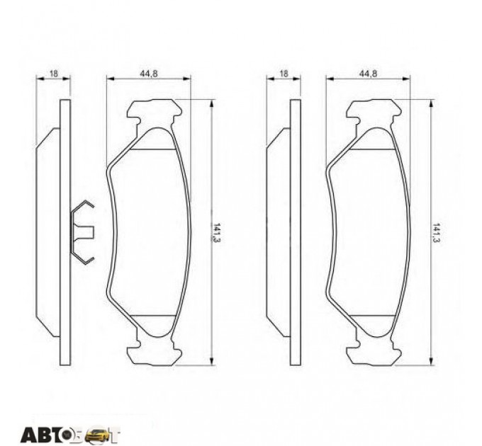 Гальмівні колодки Bosch 0986492020, ціна: 813 грн.